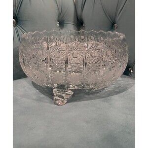 VINTAGE BOHEMIA Chez Republic LEAD CRYSTAL bowl  Handcrafted
